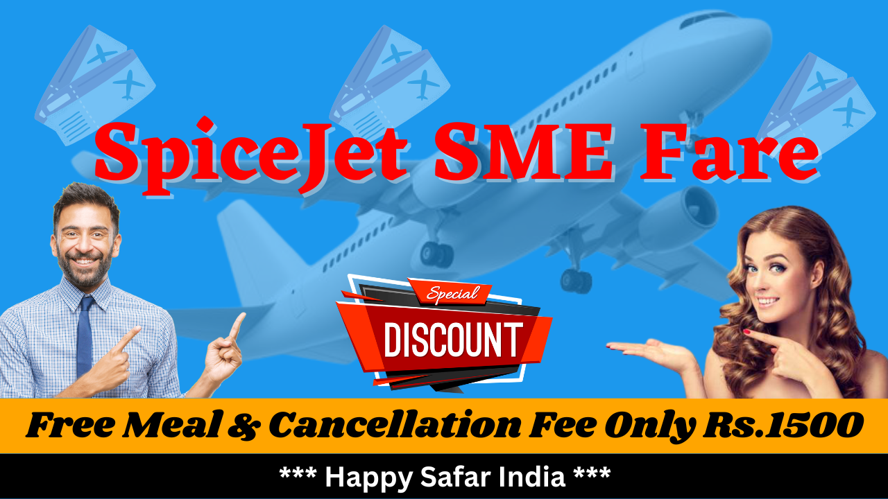 Book SpiceJet SME Fare from Happy Safar India